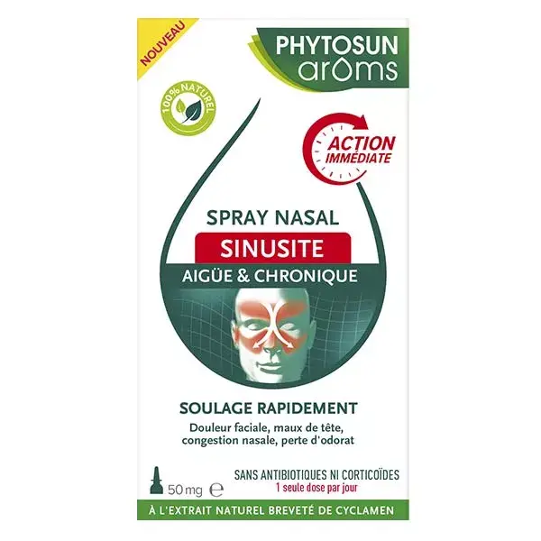 Phytosun Arôms Spray Nasal Sinusite Aigüe Et Chronique 50mg