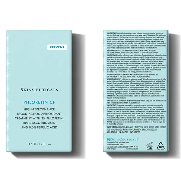 SkinCeuticals Antioxydants Phloretin CF Sérum Anti-Taches et Eclat Visage 30ml