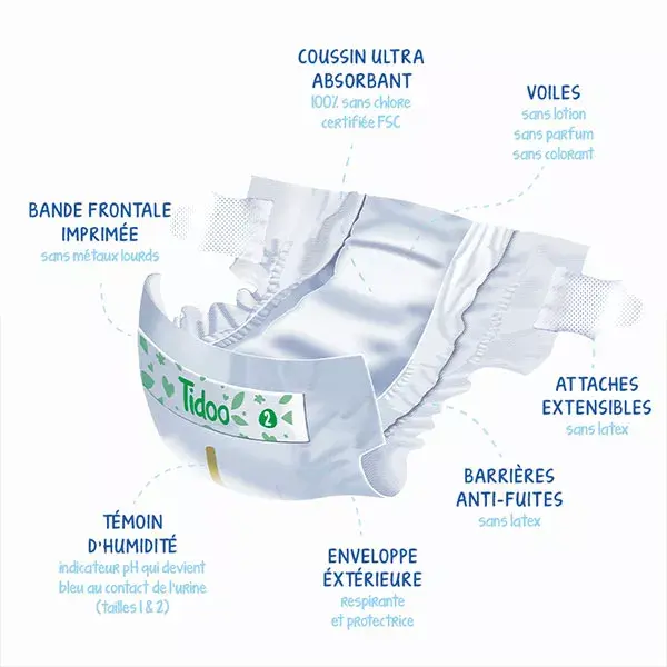 Tidoo Couches Night & Day Nappies T2 Mini (3 - 6kg) x58