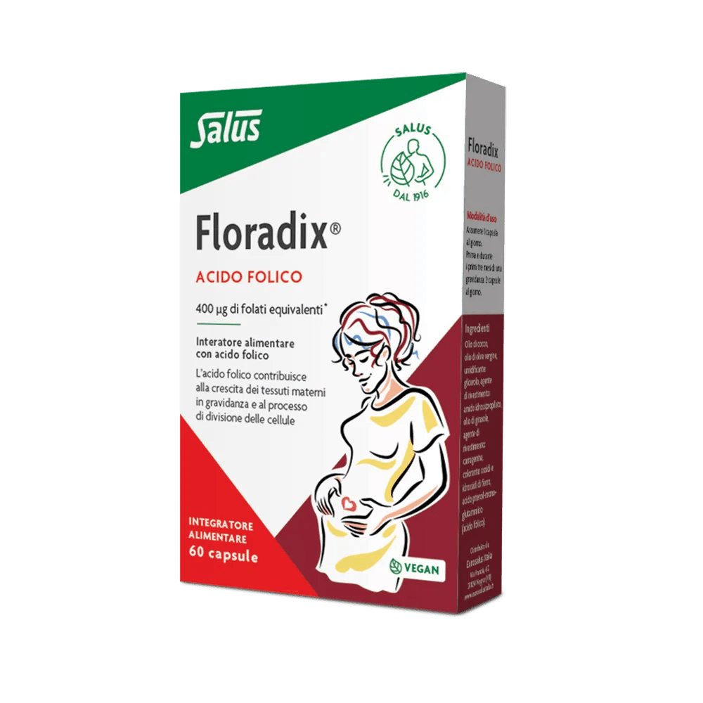 Floradix Acido Folico Integratore Gravidanza 60 Capsule