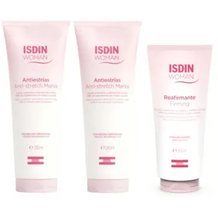 Isdin Woman Anti-Dehnungsstreifen-Creme 2x250 ml + Straffende Creme 200 ml