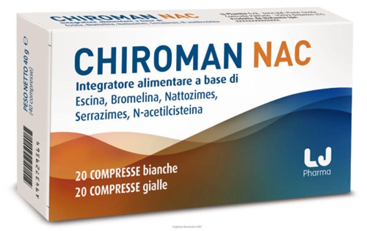 Chiroman Nac Integratore Fertilità Maschile 20 Compresse Bianche + 20 Compresse Gialle