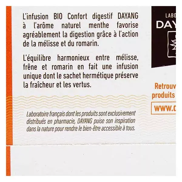 Dayang Infusion Bio Comfort liqueur 20 sachets