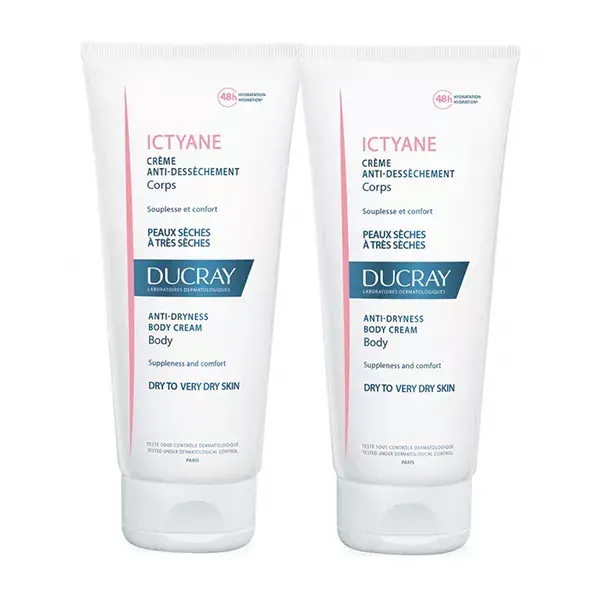 Ducray Ictyane Anti-Dryness Body Cream 2 x 200ml
