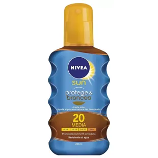 Nivea Sun Protect &amp; Tan Olio Solare SPF20 200 ml