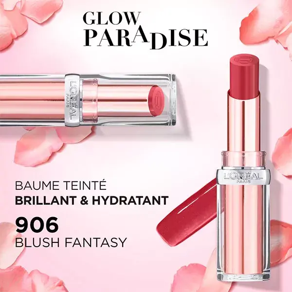 L'Oréal Paris Glow Paradise Baume à Lèvres Teinté N°906 Blush Fantasy 3,8g
