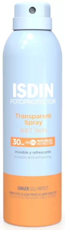 Transparante Zonnebrandcrème SPF30 Natte Huid Isdin 250ml