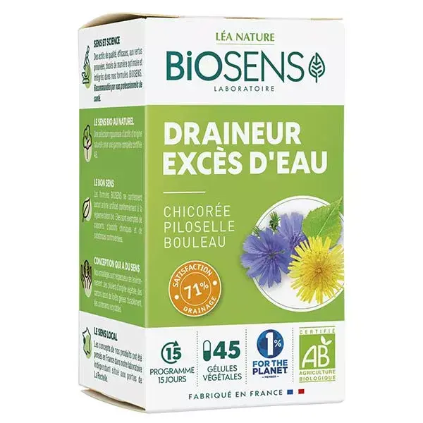 Biosens Drainer Excess Water Organic 45 vegetarian capsules