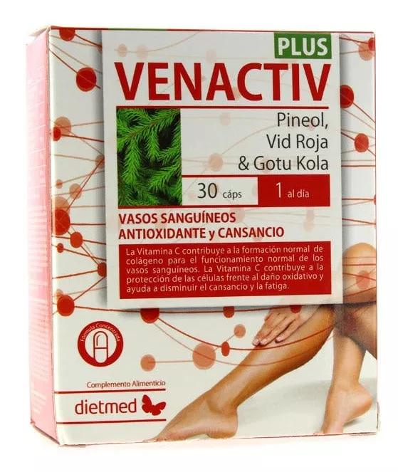Dietmed Venactiv Plus com Videira Vermelha 30 Cápsulas