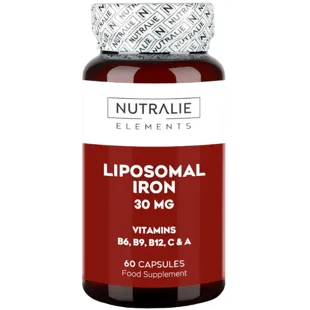 Nutralie Liposomed Eisen 30 mg + B6 + B12 Müdigkeit und Erschöpfung 60 Kapseln