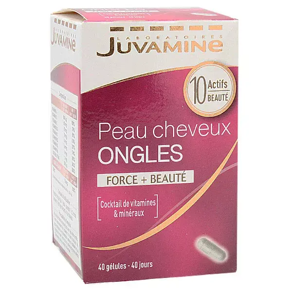 Juvamine Peau Cheveux Ongles Force + Beauté 40 gélules