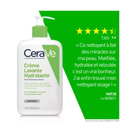 CeraVe Nettoyants Crème Lavante Hydratante Visage Corps 473ml