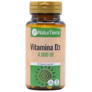 NaturTierra Vitamin D3 4000IU 30 Vegetable Capsules