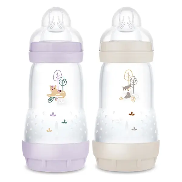 Mam Biberon Esac- 260Ml Lilas + Sable Tétine Débit 2 2 x 260ml