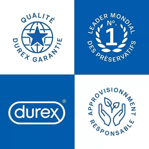 Durex Lot de 40 Préservatifs Feeling Extra - Fins & Extra Lubrifiés - 2x20 pièces