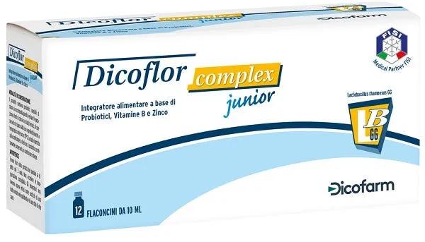 Dicoflor Complex Junior Integratore Probiotici Per Bambini 12 Flaconcini