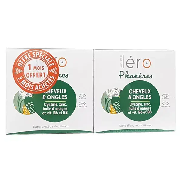 Lero dander hair and nails 90 capsules + offered 30
