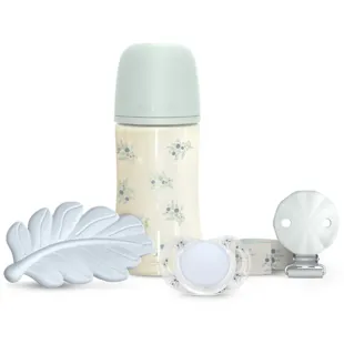 Suavinex Poetry Set Chupete + Chupetero + Biberón Flujo M 270 ml + Mordedor Azul