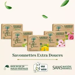 Le Petit Olivier - 2 Savonnettes Extra Douces - Rose 2 x 100g