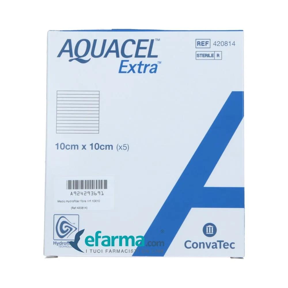 Aquacel Extra Medicazione in Hydrofiber 10x10 cm 5 Pezzi