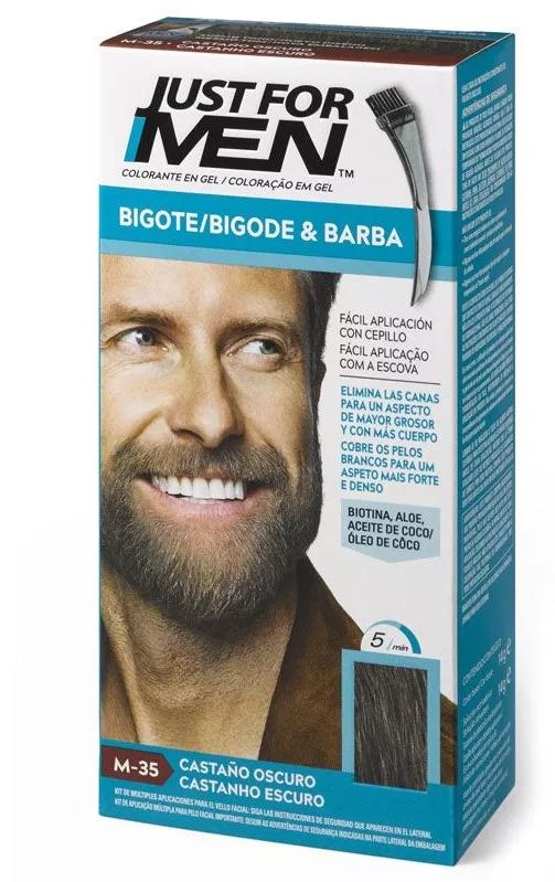 Just For Men Baffi, Barba e Basette da Uomo Colore Marrone Scuro