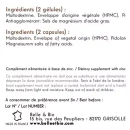 Belle & Bio Zinc 120 gélules