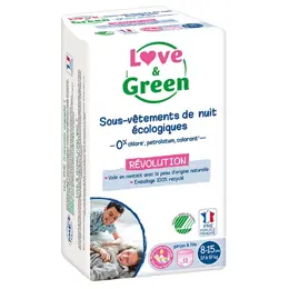  Love & Green Sous-Vêtements de Nuit Écologiques Enfants 8-15 ans 12 unités