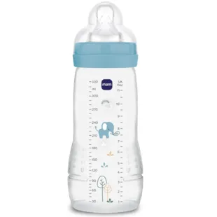 MAM Easy Active Fast Flow Flasche Mattblau +4m 330 ml