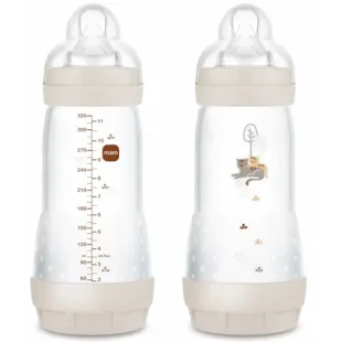 MAM Easy Start Biberão Anti-cólicas Fast Flow Neutro Mate +4m 2x320 ml