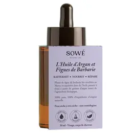 Sowé Huile de Figue de Barbarie et Argan Bio 50ml