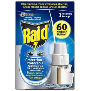 Raid Electric Mosquito Repellent Diffuser Plus Protection 60 Nights Refill