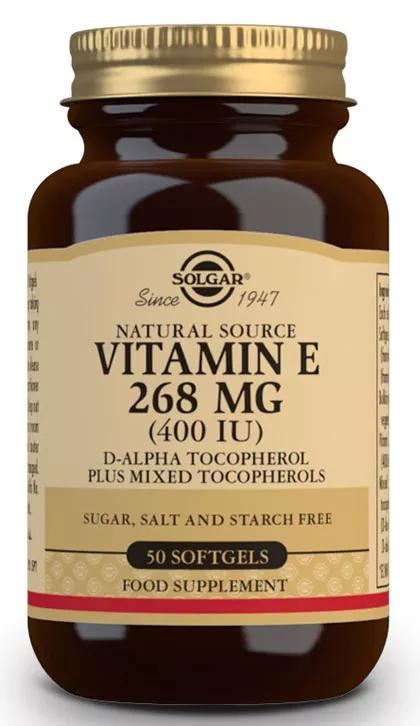 Solgar Vitamine E 400 IE 268 mg 50 zachte capsules