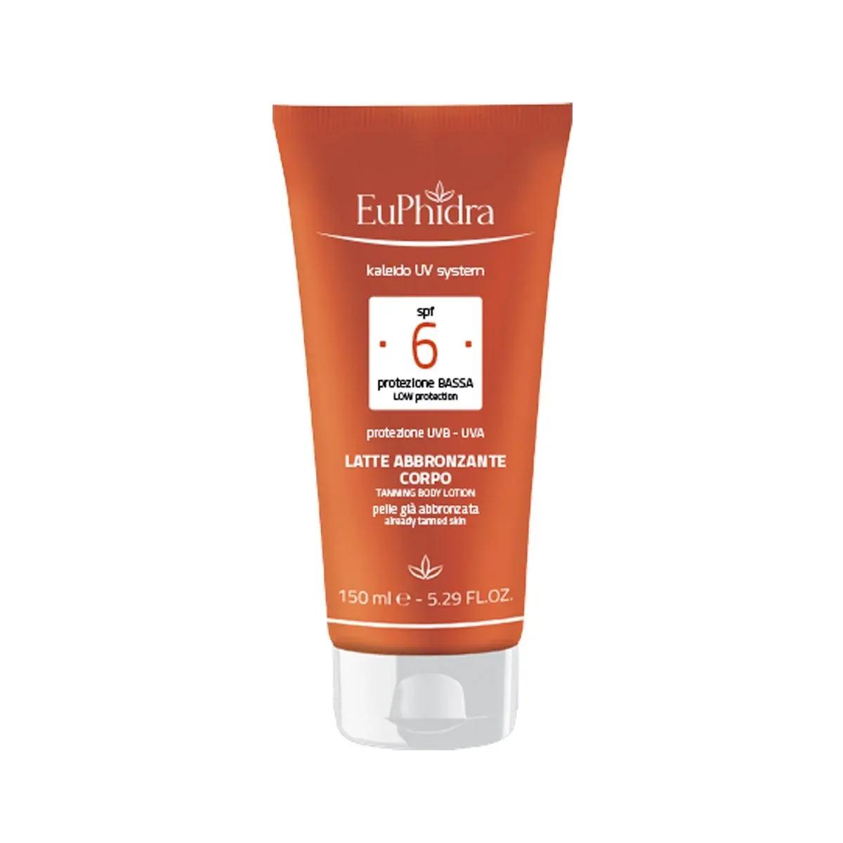 Euphidra Kaleido Latte Abbronzante Corpo Spf6 Attivatore Abbronzatura 150 ml