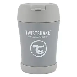 Twistshake Contenant Isotherme Alimentaire Gris Pastel 350ml