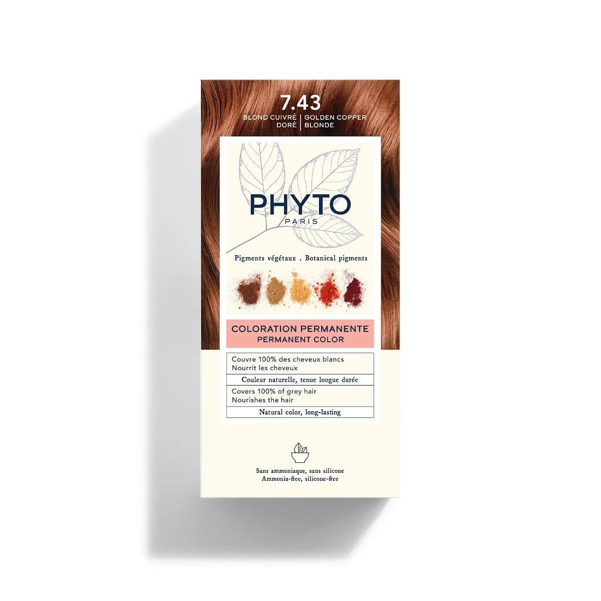 Phyto Color 7.43 Biondo Ramato Dorato Tintura Permanente Per Capelli