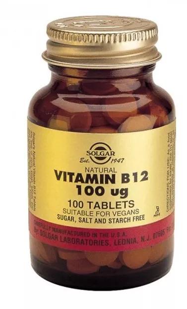 Solgar Vitamina B12 100 mcg (Cianocobalamina) 100 comprimidos