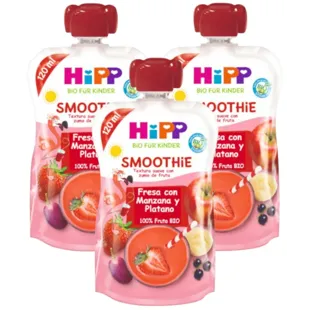 Hipp Smoothie Strawberry with Apple and Banana BIO +12m 3x120 ml