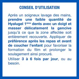 Hyalugel Gel Buccal Poussées Dentaires des Nourrissons 20ml