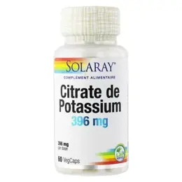 Solaray Citrate de Potassium 396mg 60 capsules végétales