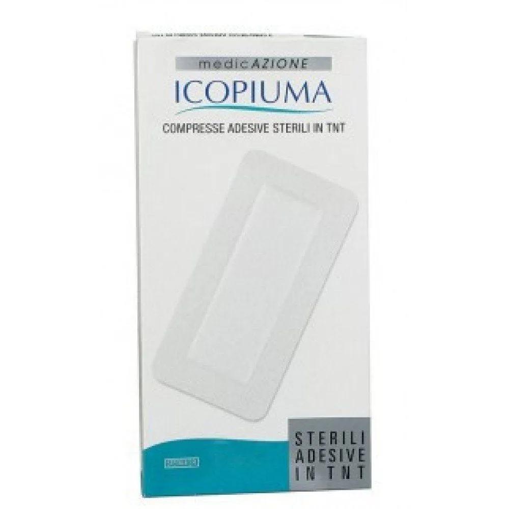 Icopiuma Compresse di Garza Adesiva Sterile In TNT 10x7,5 cm 5 pezzi