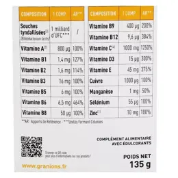 Granions Vitamineris Immunité 1000mg 30 comprimés effervescents