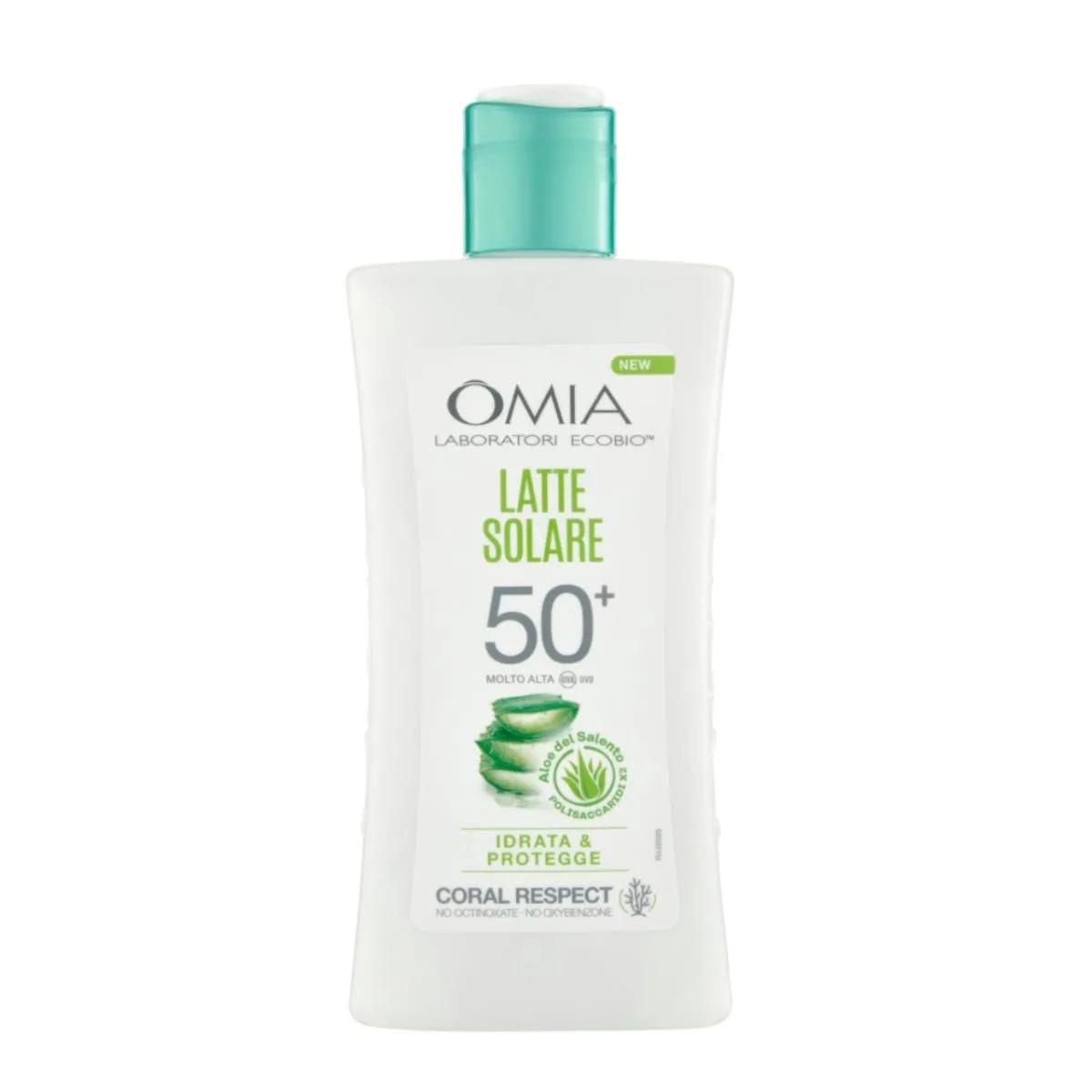 Omia Latte Solare SPF 50+ Protezione Molto Alta Con Aloe Vera del Salento 200 ml