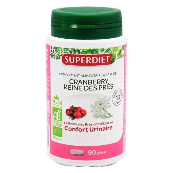 Superdiet Cranberry Reine des Pres Bio 90 gélules