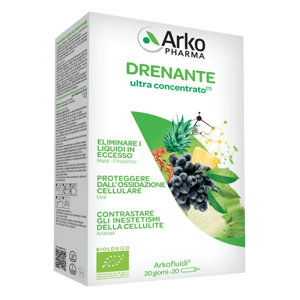 Arkofluidi Drenante Bio Integratore Drenante 20 Flaconcini