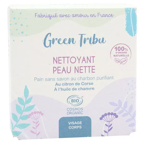 Green Tribu Pain Surgras Nettoyant Peau Nette Bio 110g