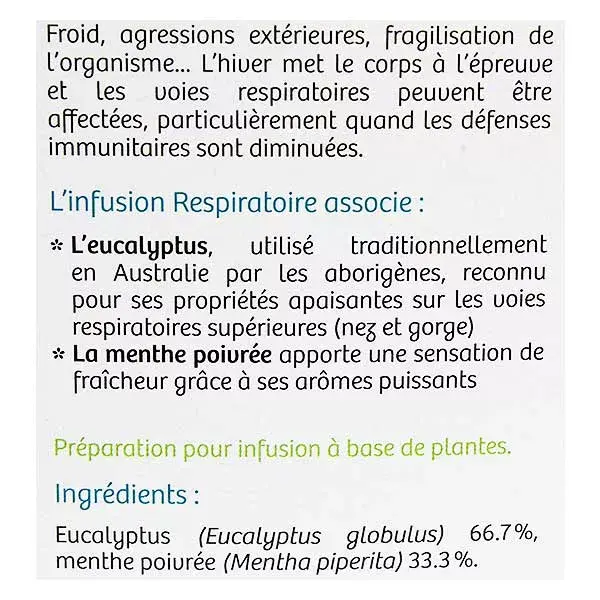 Nutrisanté Infusion Bio respiratory 20 sachets