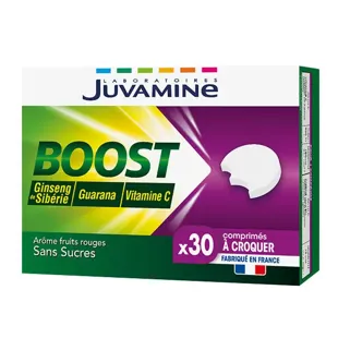 Juvamine Boost Vitamina C Ginseng Guarana 30 compresse da masticare