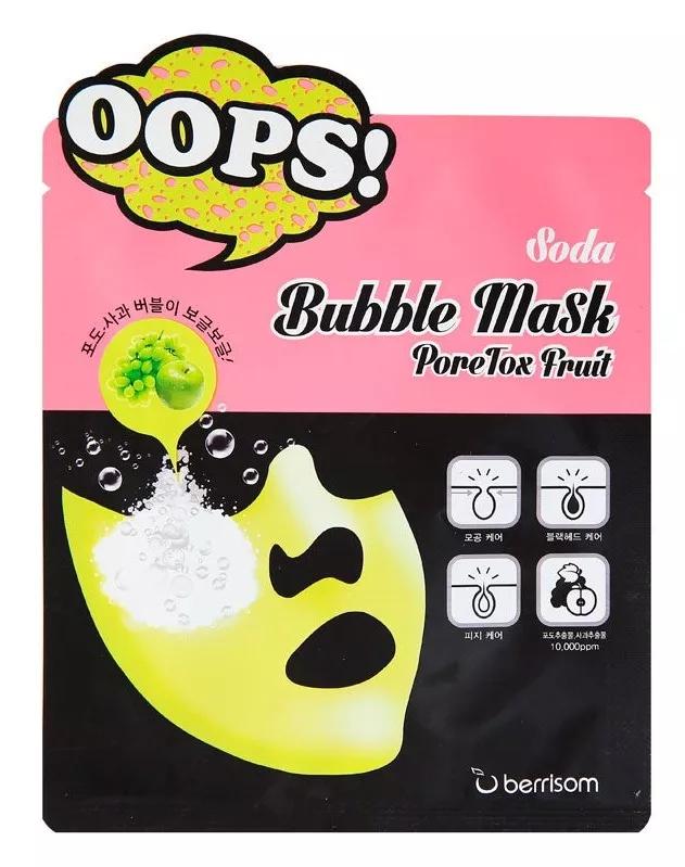 Berrisom Máscara Facial Soda Bubble Poretox Fruit 1Ud 18ml