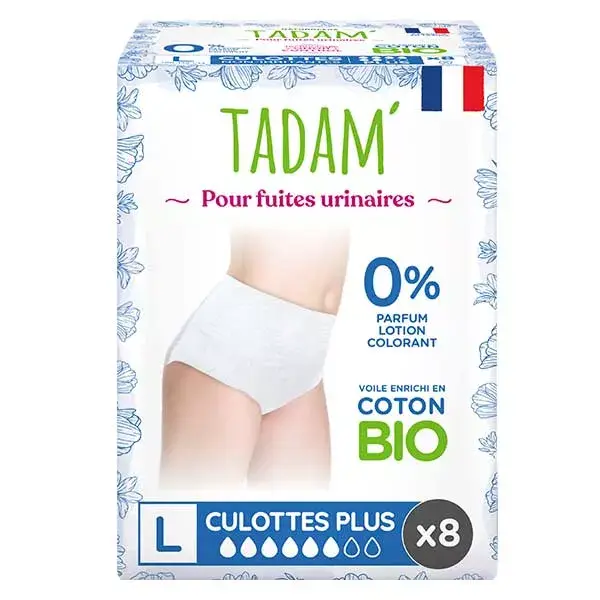 Tadam' Fuites Urinaires Culotte Plus Taille L 8 unités