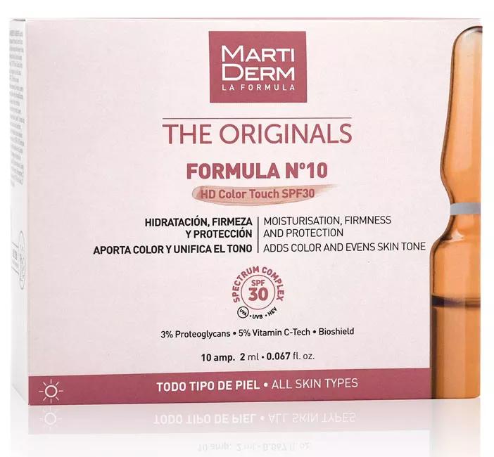 Martiderm The Originals Fórmula N10 HD Color Touch SPF30 10 Ampollas